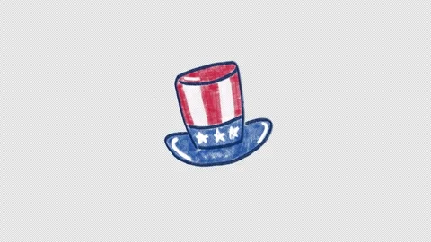 4th of July Hat Animation Stock Footage 311077914