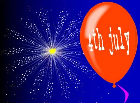 4th july Illustrazione stock