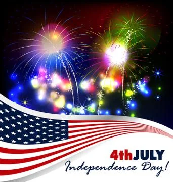 4th of July independence day background Stock Illustration