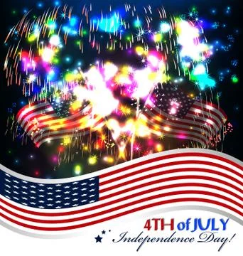 4th of July independence day background Stock Illustration