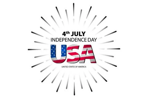 4th of July independence day background. Independence day concept. 4th July.. Stock Illustration