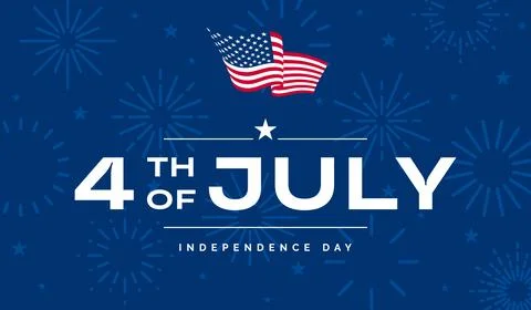 4th of July, Independence Day background, USA flag,fireworks Stock Illustration