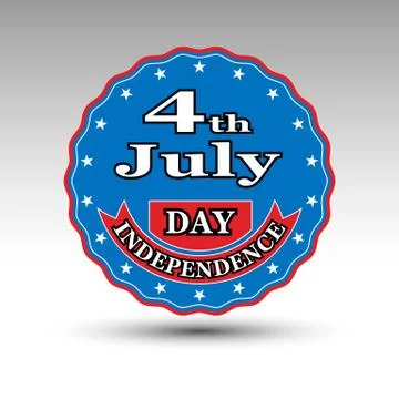4th July independence day circle template Stock Illustration
