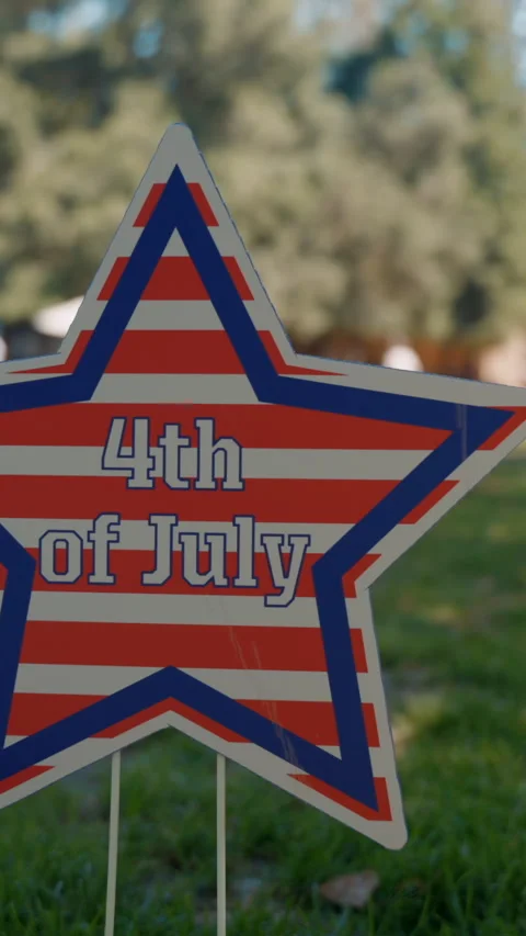 4th of July, Independence Day, Fourth of July background, poster with USA flag Stock Footage 289773902