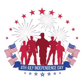4th July. Independence Day Stock Illustration