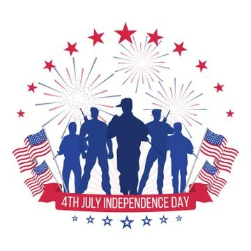 4th July. Independence Day Stock Illustration
