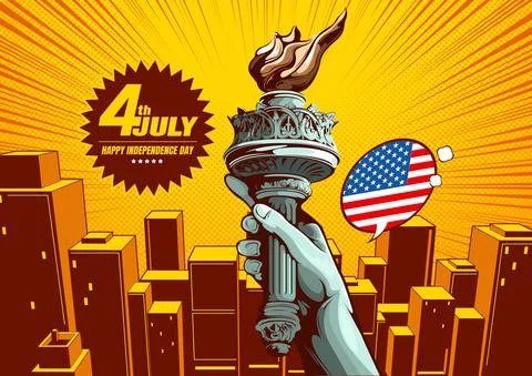 4th july independence day Stock Illustration