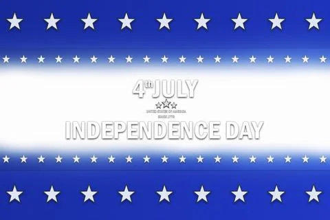 4th of July, Independence Day text sign Stock-Illustration
