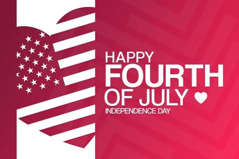 4th of July. Independence Day. Vector illustration. Holiday poster. 스톡 일러스트