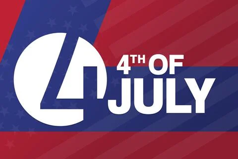 4th of July. Independence Day. Vector illustration. Holiday poster. Illustrazione stock