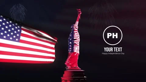 4th of July Logo Reveal After Effects stock