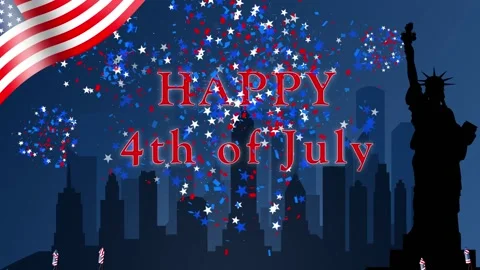 4th of July looped backgrond Stock Footage 156225622