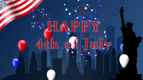 4th of July looped backgrond Stock Footage 156225661
