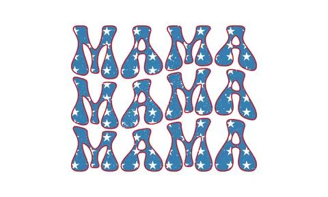 4th of July Mama Stock Illustration