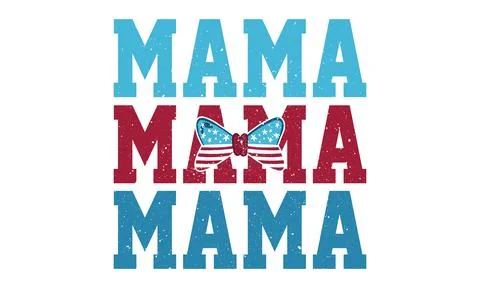 4th of July Mama Stock Illustration