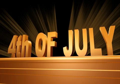 4th of july on a pedestal Stock Illustration