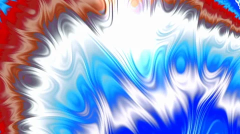 4th of July Red White &amp; Blue Looping Fractal Background (mixing) Stock Footage 39911543
