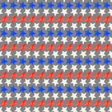4th of july Seamless pattern. Patriotic american holiday Fourth of July fabric Stock Illustration