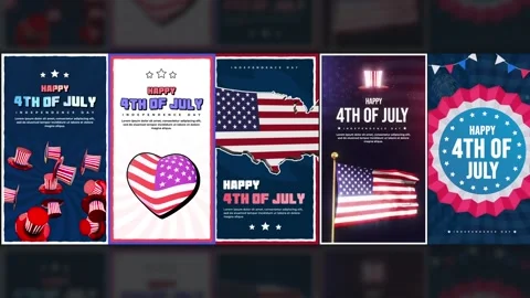 4th Of July Stories Pack After Effects素材