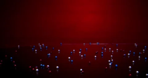 4th of July Table Top Background Sprinkles on Red Stock Footage 134077913