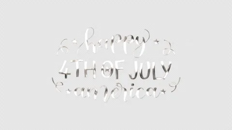 4th of july text animation greeting Stock-Footage 332589745