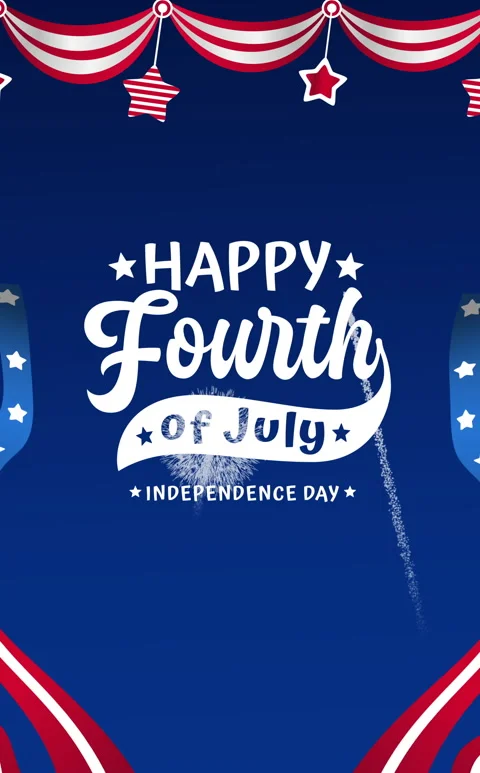 4th of july text celebrates independence day Stock-Footage 333603885