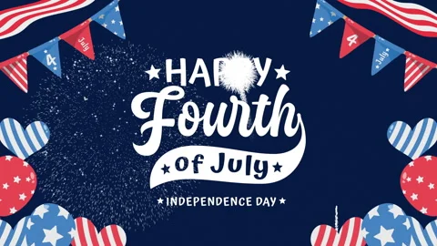 4th of july text celebrates independence day Stock-Footage 333604982