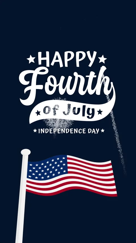 4th july text celebrating independence day Stock Footage 333352419
