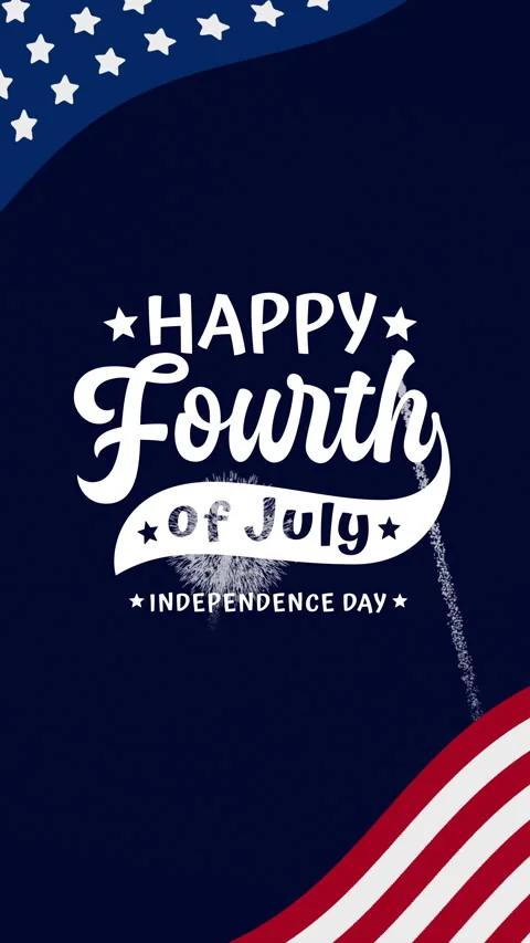 4th july text celebrating independence day Stock Footage 333427717
