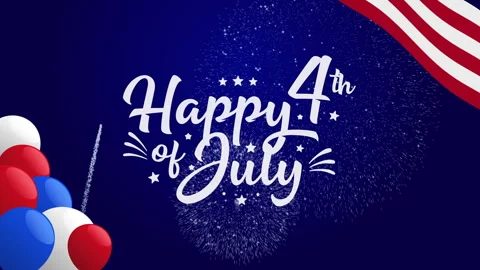 4th of july text celebration Stock-Footage 332861657