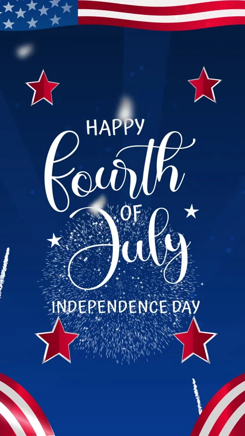 4th of july text for festive celebrations Stock Footage 335115418