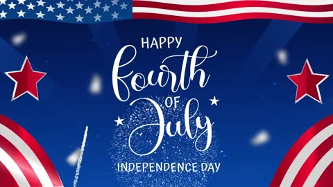 4th of july text for festive celebrations Stock Footage 335115430