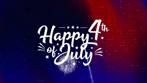 4th of july text in festive motion Stock Footage 333126341