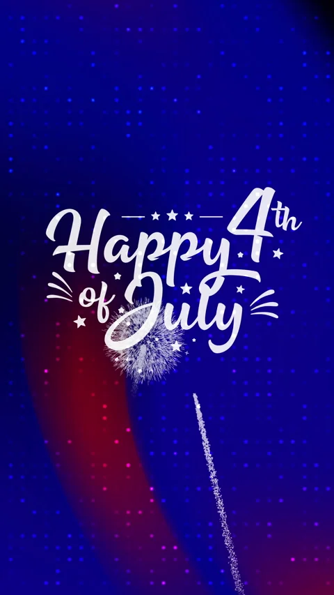 4th of july text in festive motion Stock Footage 333126342