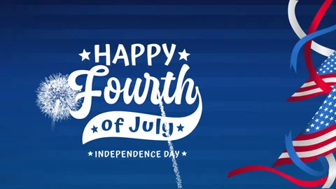 4th of july text radiates festive and patriotic vibes Stock Footage 333424933