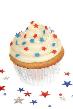 4th of july theme cupcake Stock Photos