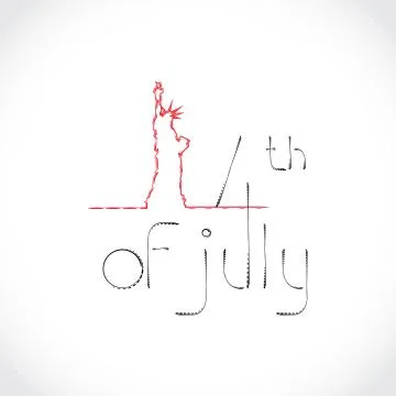 4th july theme Stock Illustration