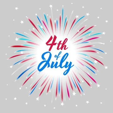 4th of july us independence day. Fourth of July national holiday of usa. Happy Illustrazione stock