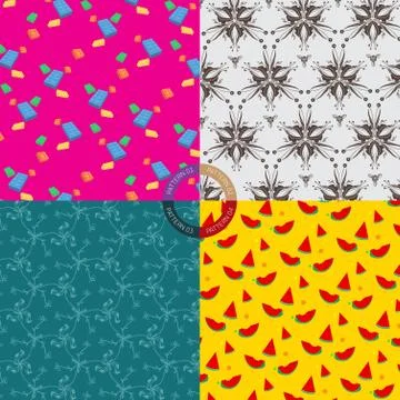 4vector patterns Stock Illustration