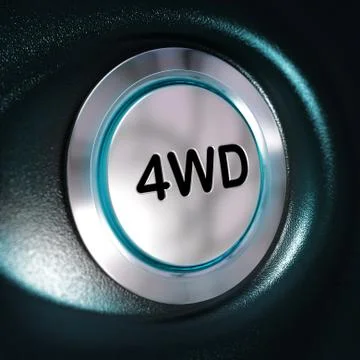 4WD Button, Four Weel Drive, 4x4 Switch Stock Illustration