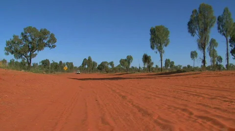 4WD dirt road Stock Footage