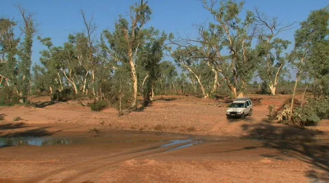 4WD dirtroad Stock Footage