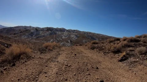4x4 Driving on a High Desert Mountain Trail in Nevada Wilderness Stock Footage 261037180