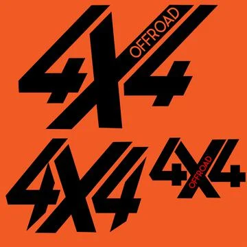 4X4 logo Stock Illustration