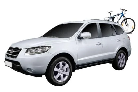 4x4 suv with bicycle Foto stock
