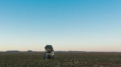 A 4x4 vehicle in the Karoo Stock Footage 59832081