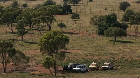 4x4s in Outback Stock Footage 11260191