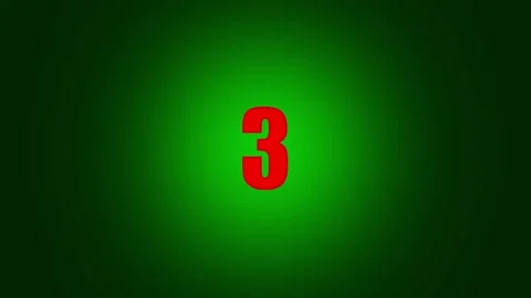 5-0 second countdown timer animation and transparent number countdown on a trans Stock Footage 318162844