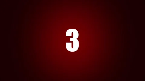 5-0 second countdown timer animation and transparent number countdown on a trans Stock Footage 318162845