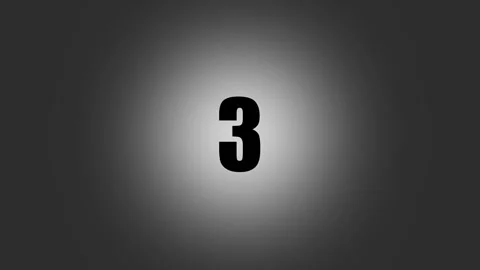 5-0 second countdown timer animation and transparent number countdown on a trans Stock Footage 318162848